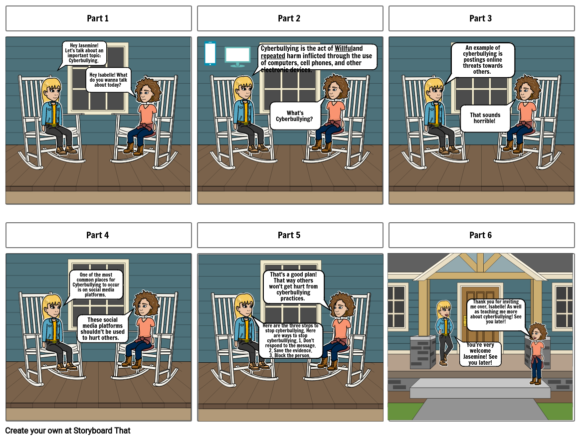 Cyber-bullying Storyboard