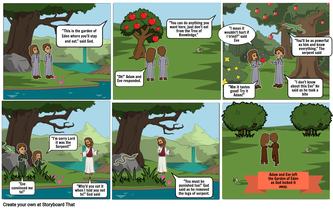 Re Comic Strip Adam And Eve Storyboard By 43bf190c 