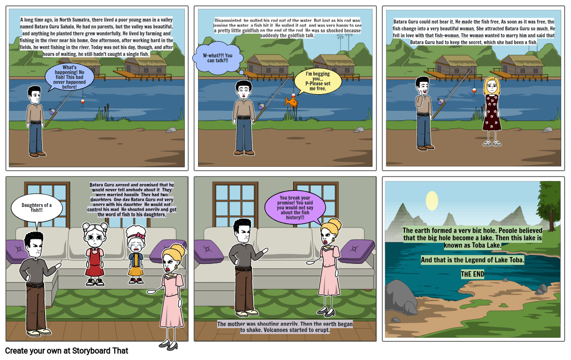 the legend of lake toba Storyboard por 43dab58a