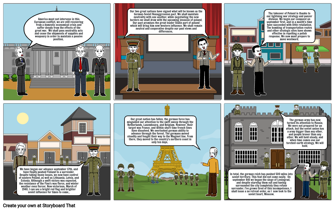 Outbreak of WW2 in Europe Storyboard by 4403dbb5