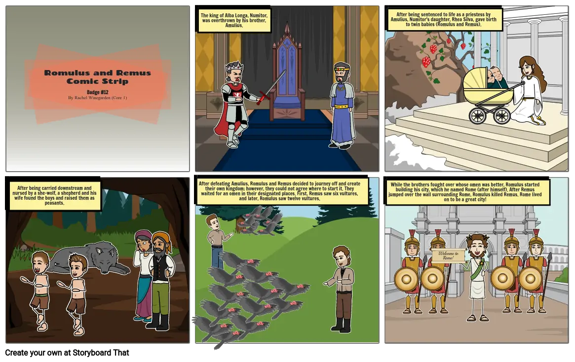 Romulus and Remus Comic Strip