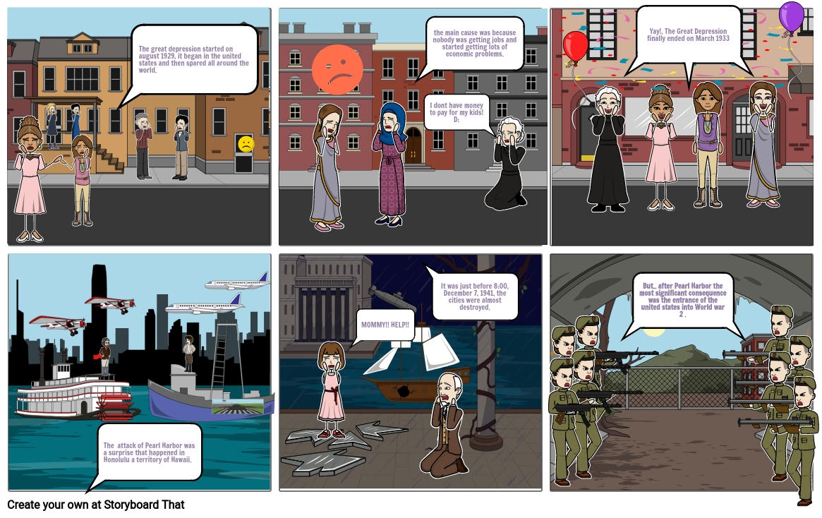 The Great Depression Storyboard By 4419cd85