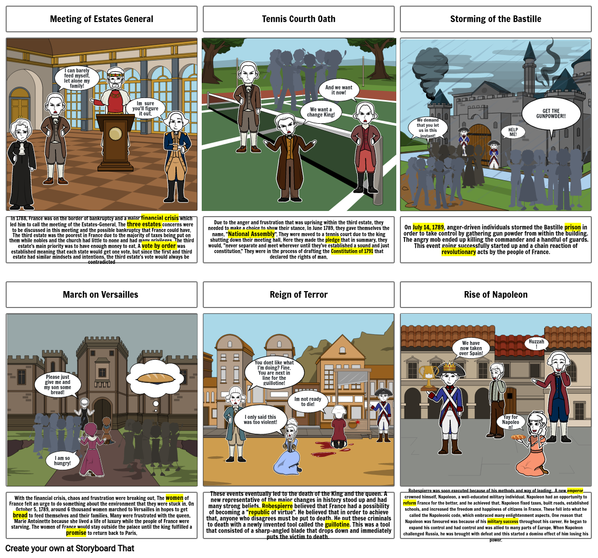 French Revolution Storyboard por 446a93d9