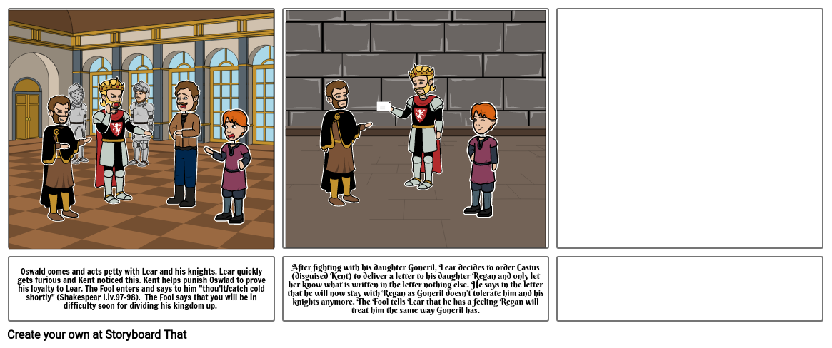 King Lear Act 1 Storyboard By 44ca3b53