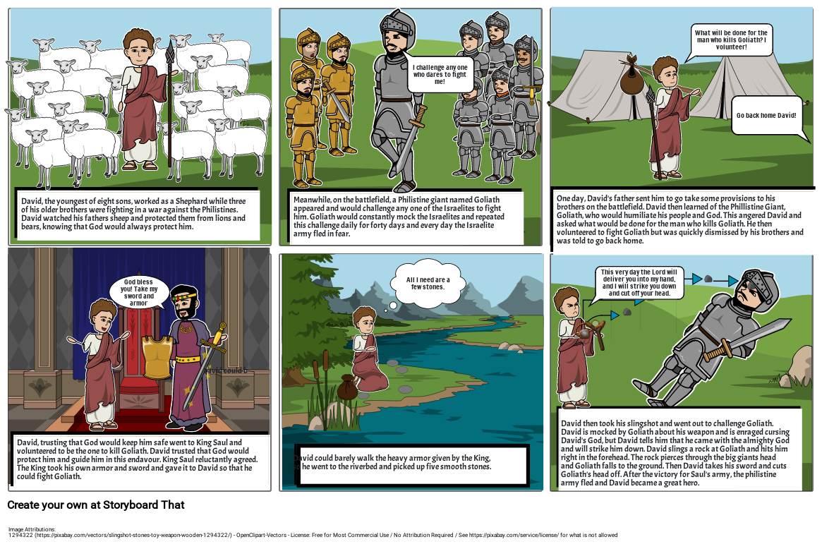 David And Goliath Story Board David And Goliath Story Board