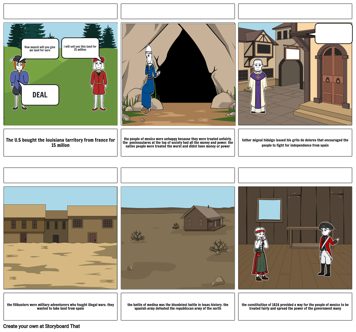 mexico-gains-independence-storyboard-by-451a0b98