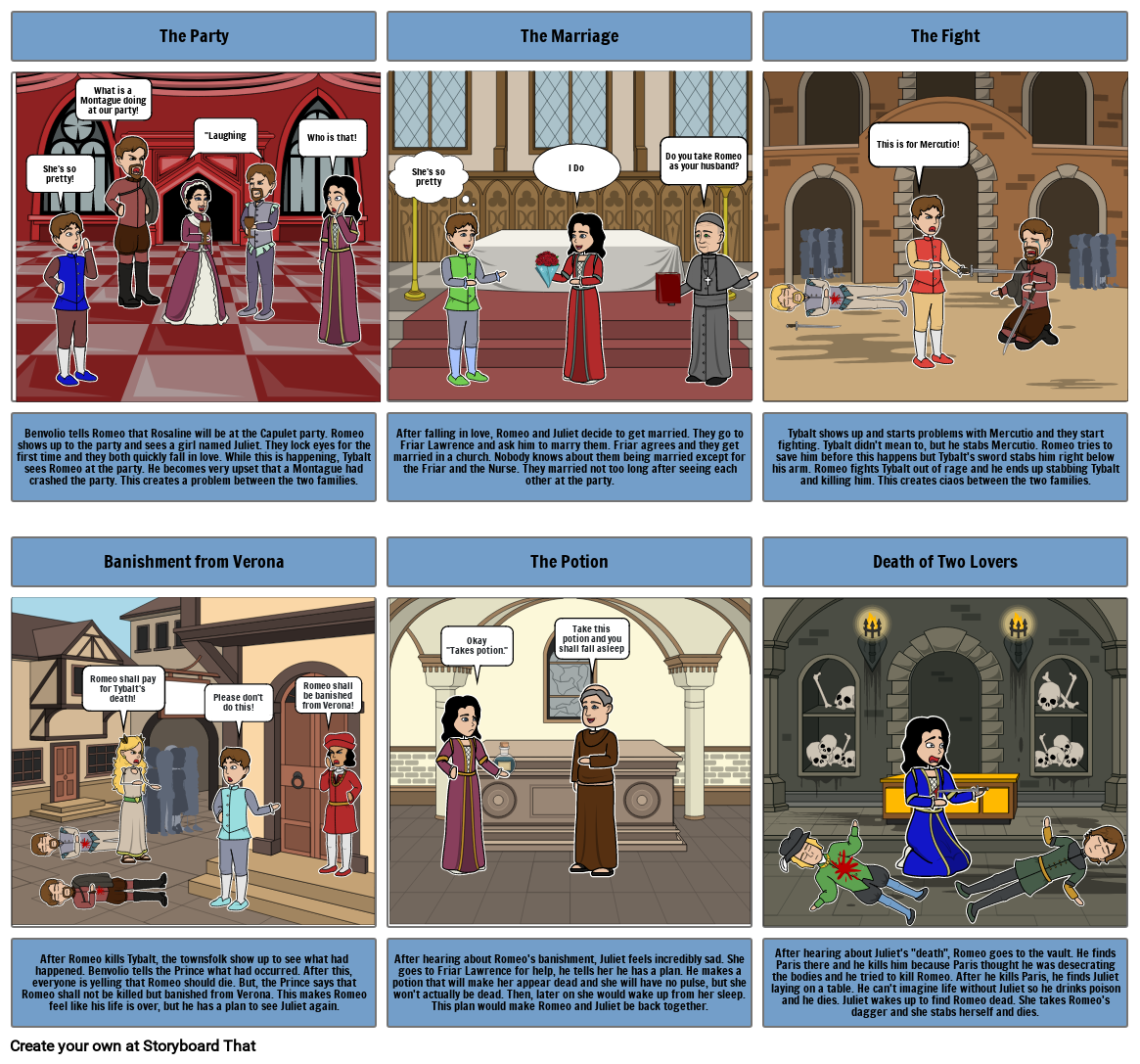 Romeo and Juliet Storyboard by 456ed8e6