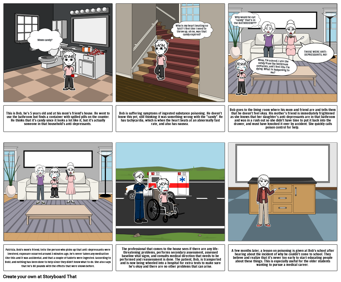 Poisons and Overdose Story Board