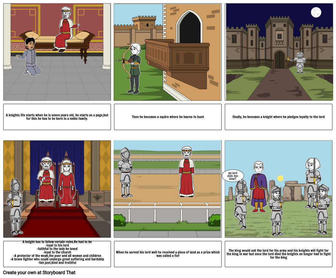 life of knight Storyboard by 45a6130c