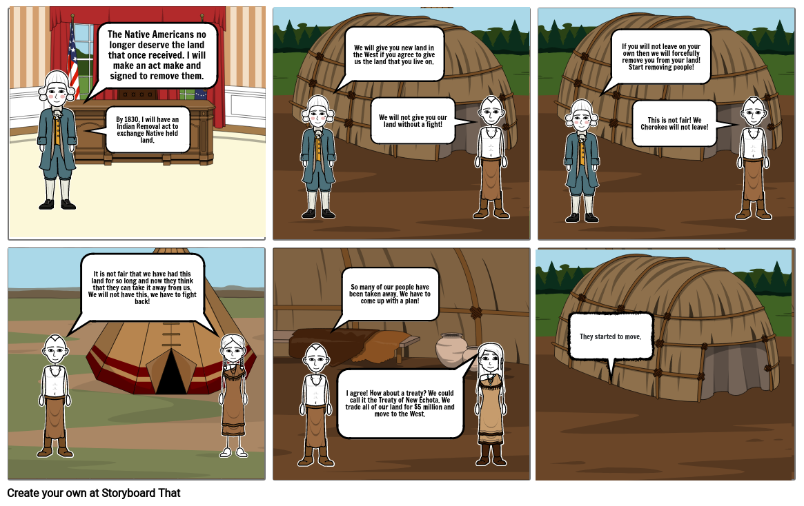 The Indian removal act Storyboard by 463e738a