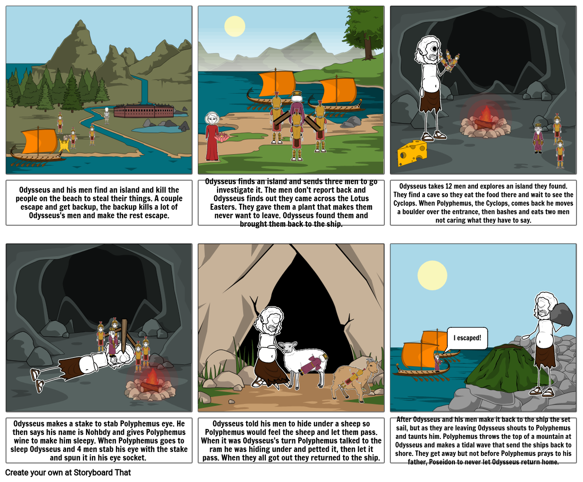 5 Kyle Wecker The Odyssey part one Storyboard by 465a6ddf