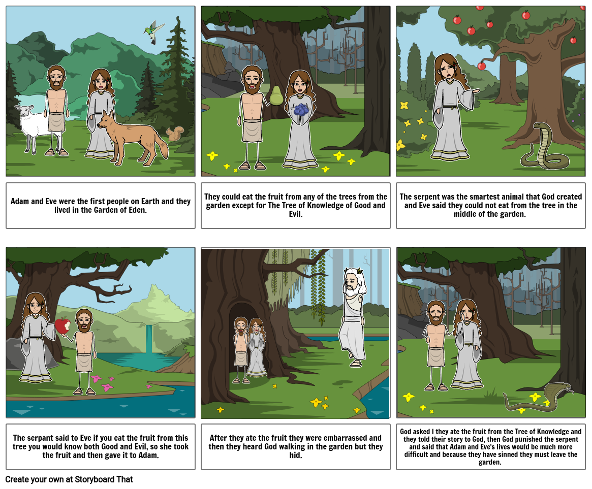 Adam And Eve Sin Storyboard By 46664638 