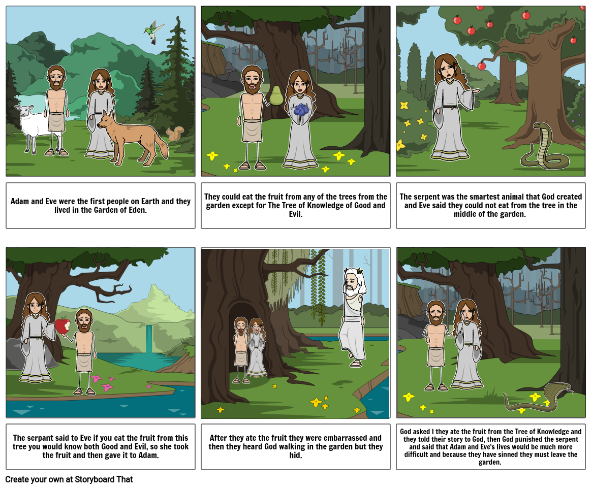 Adam And Eve Sin Storyboard By 46664638