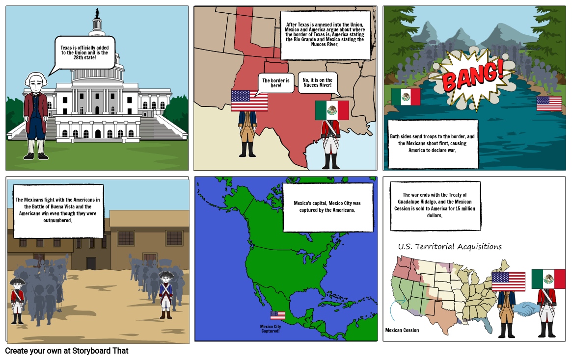 Mexican American War Storyboard by 46f2e067