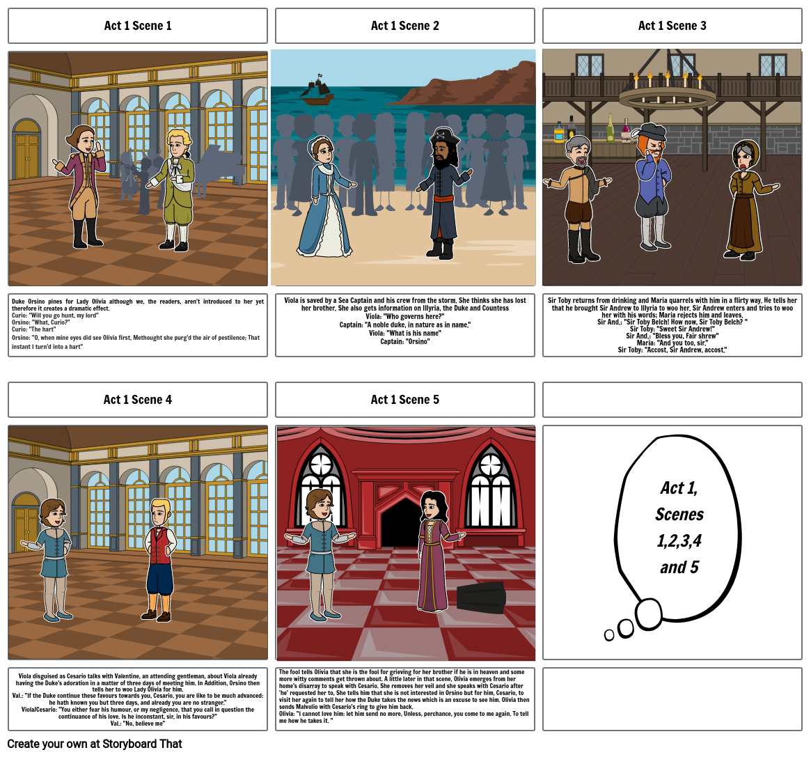 English B Project Act 1 Storyboard By 472b6a79