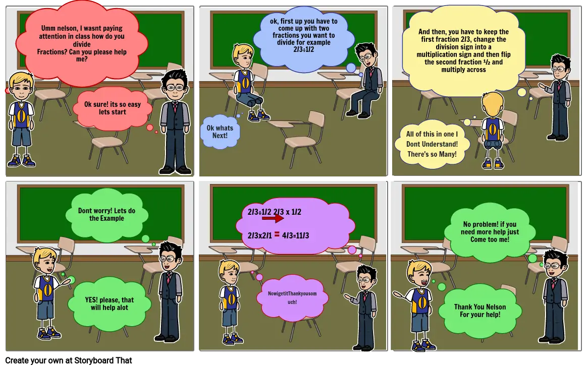 Fraction Comic Strip