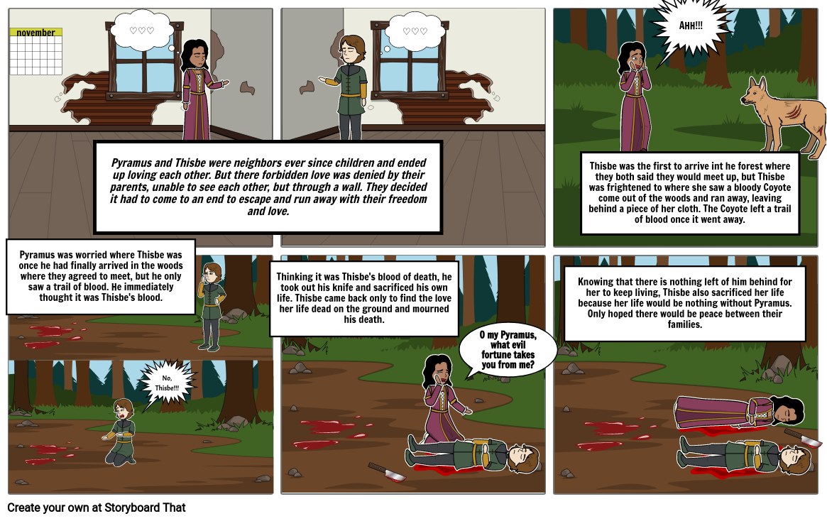 Pyramus and Thisbe Storyboard by 48d81ca0