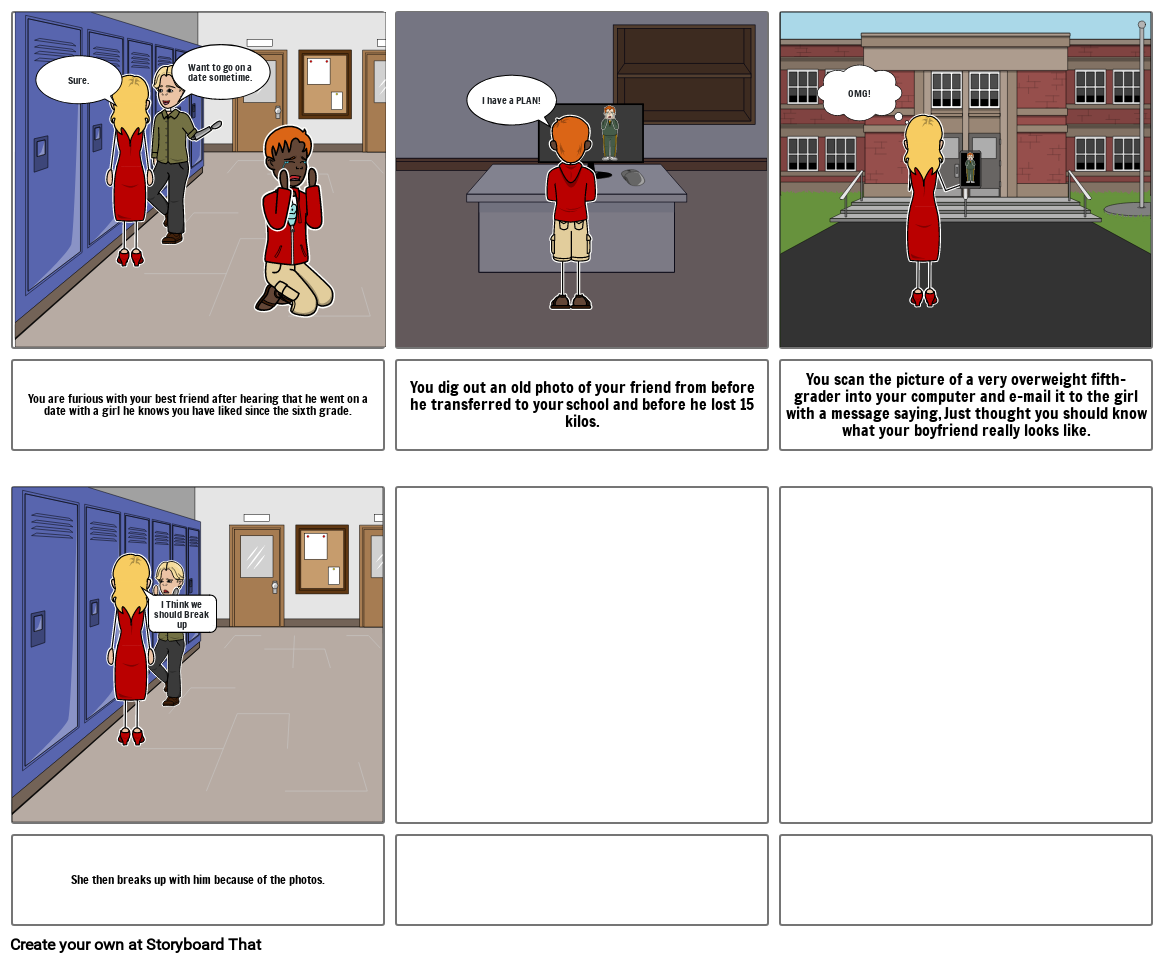 Cyber Bullying Storyboard by 48e52e1a