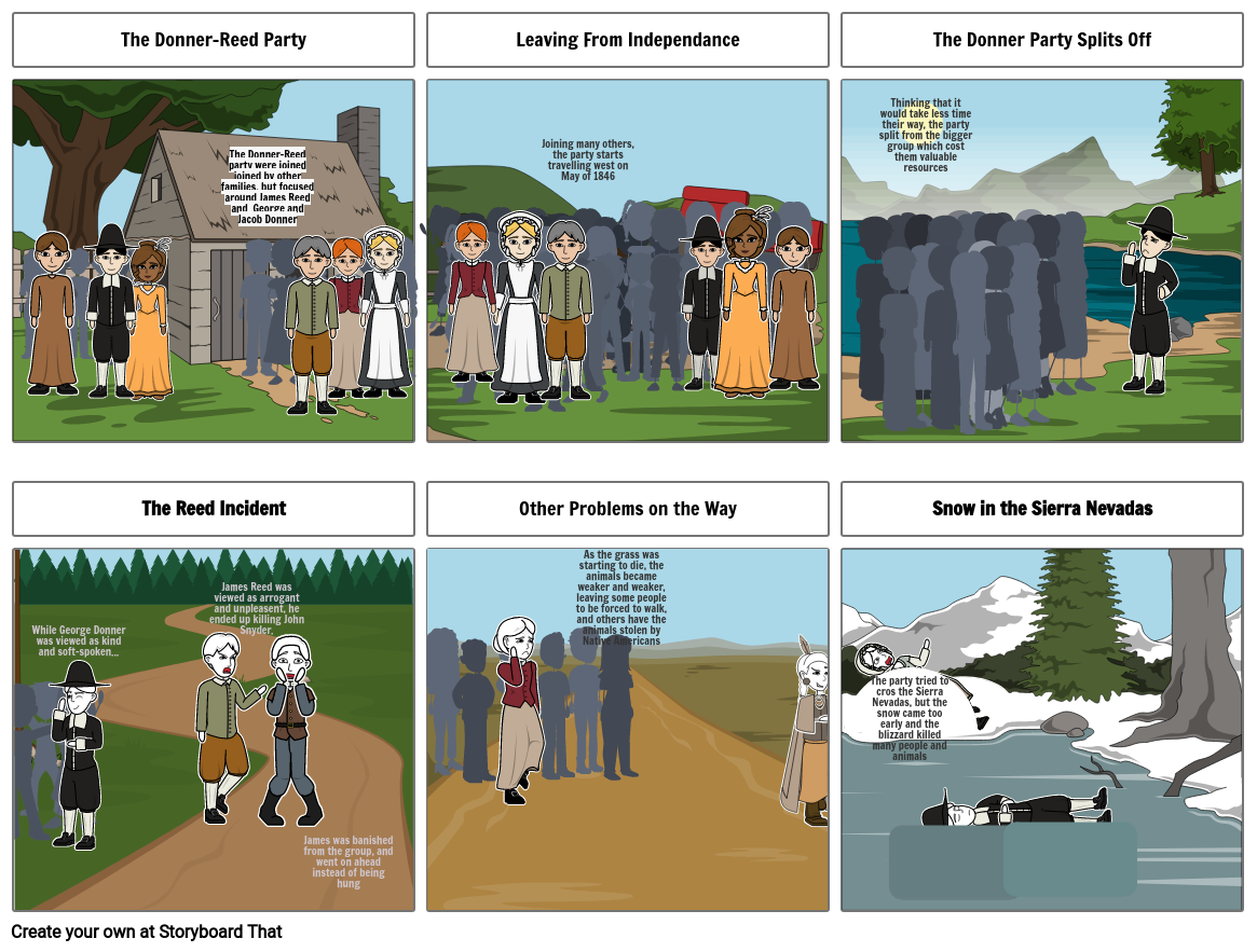 Donner Party Comic Strip Storyboard By 494c00e5