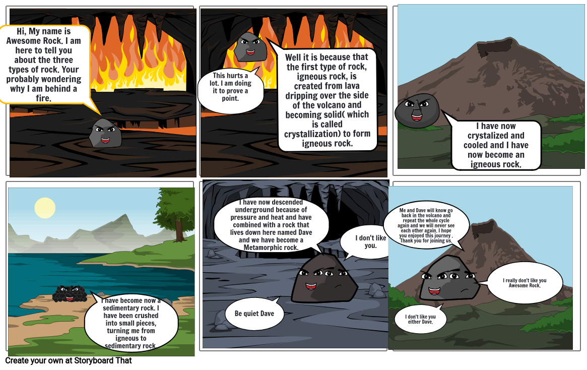 Rock Cycle Storyboard