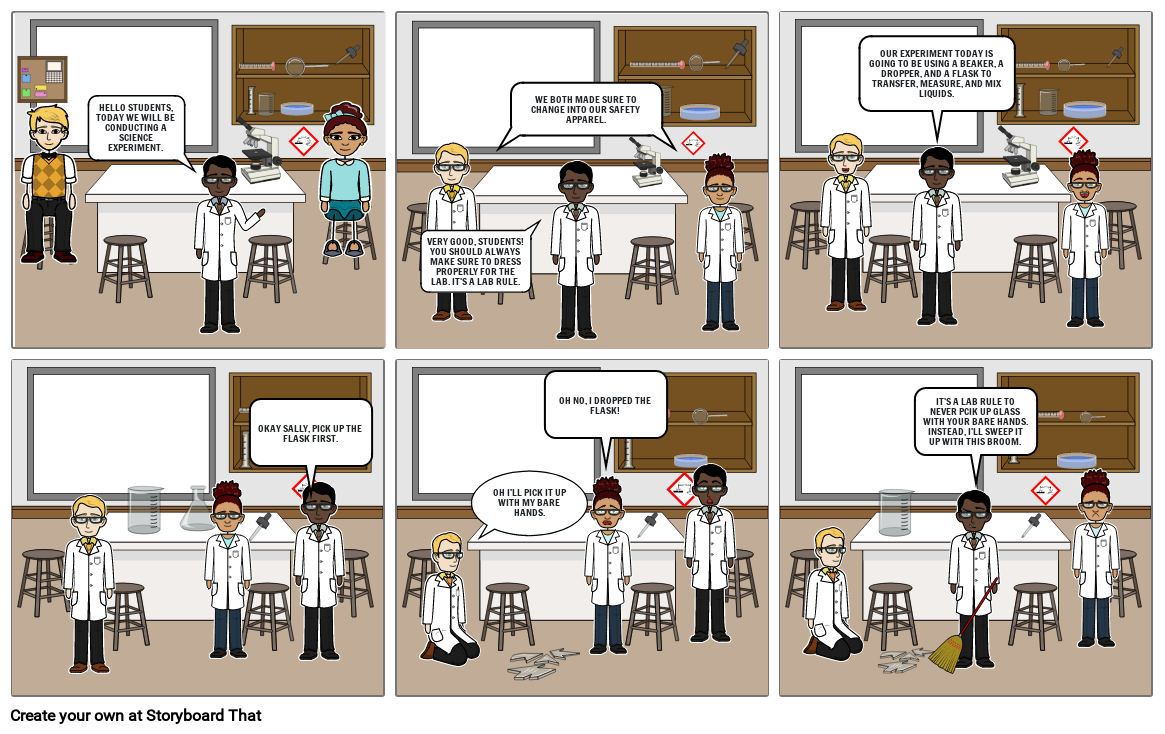 lab safety comic strip assignment