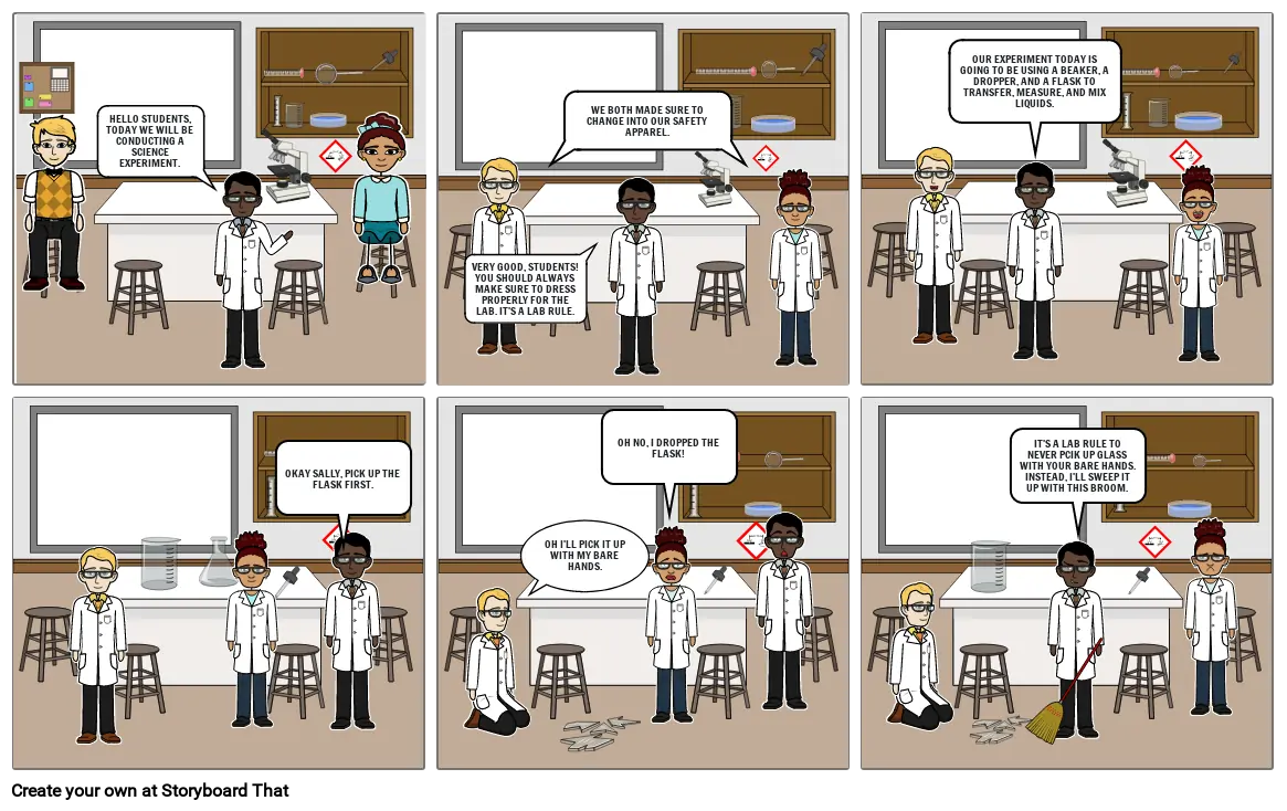 Lab Safety Comic Strip
