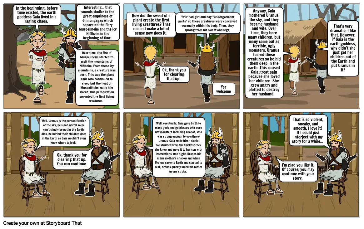 English - Creation Myths Part 2 Storyboard Por 49a523f6