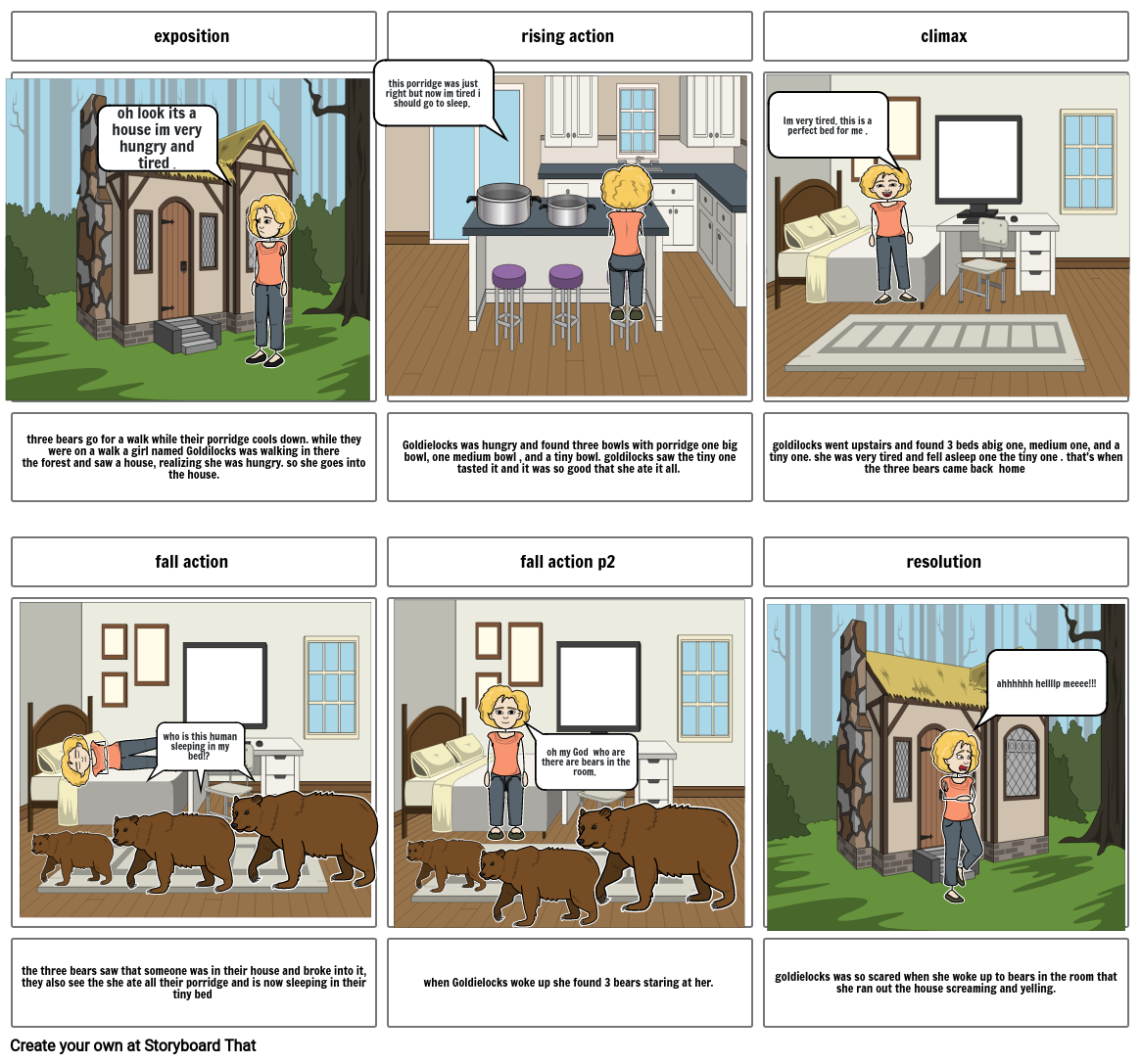 goldilocks Storyboard by 49bf5344