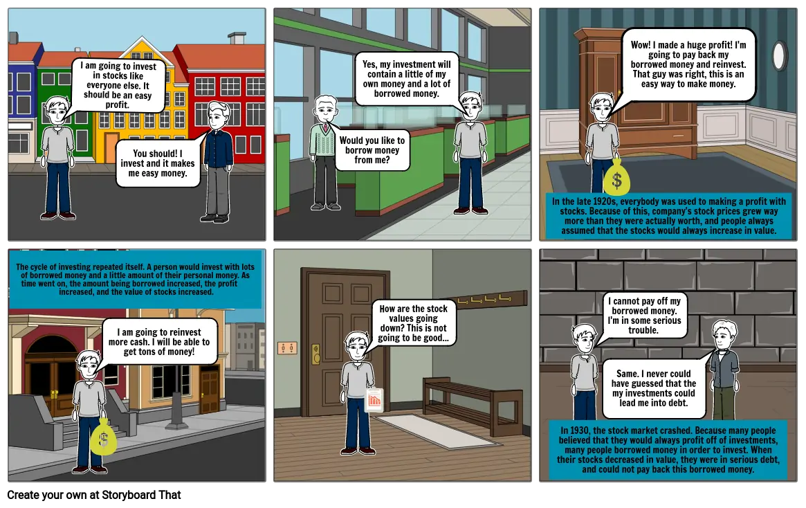 Causes of Great Depression Comic