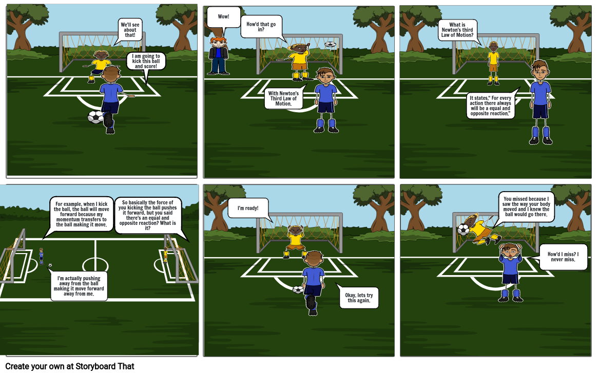 Newton’s Third Law of Motion Storyboard by 49d42ed0