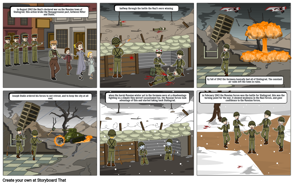 The Battle of Stalingrad Storyboard by 49f65a1d