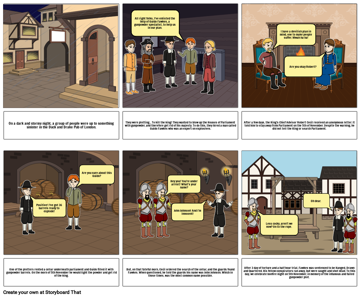 gunpowder plot Storyboard par 4a4137af