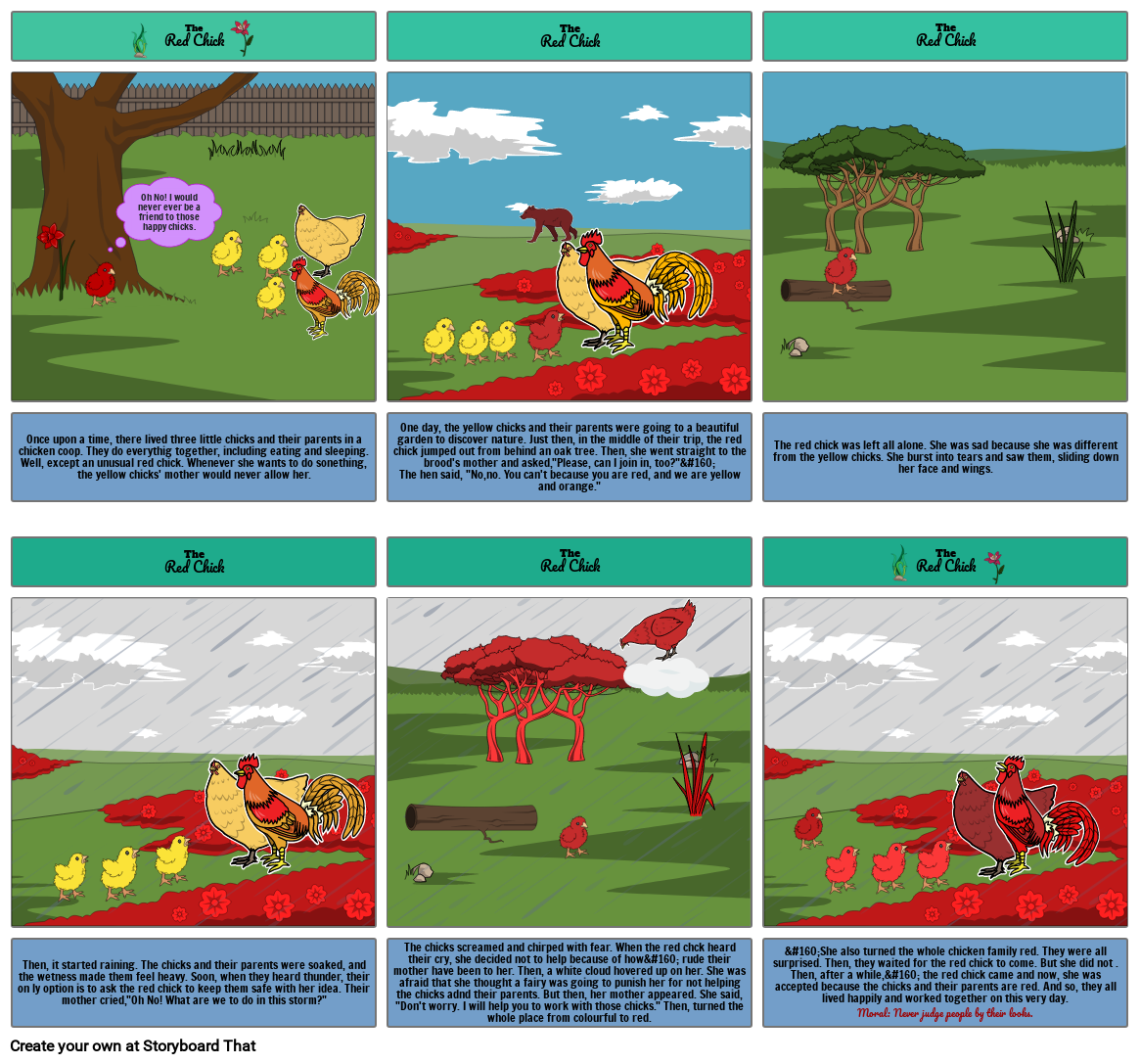 The Red Chick- Story Storyboard por 4b0c498d