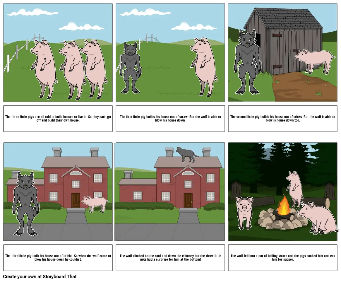 Three little Pigs StoryBoard