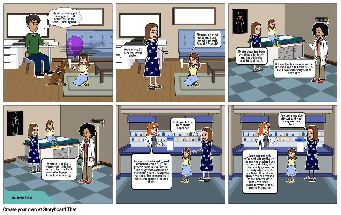 Asthma Comic Strip Storyboard por 4b222ed3