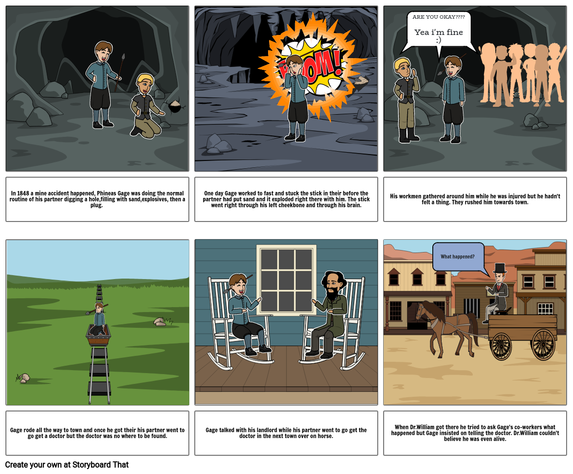 Phineas Gage Storyboard by 4b6be6f5