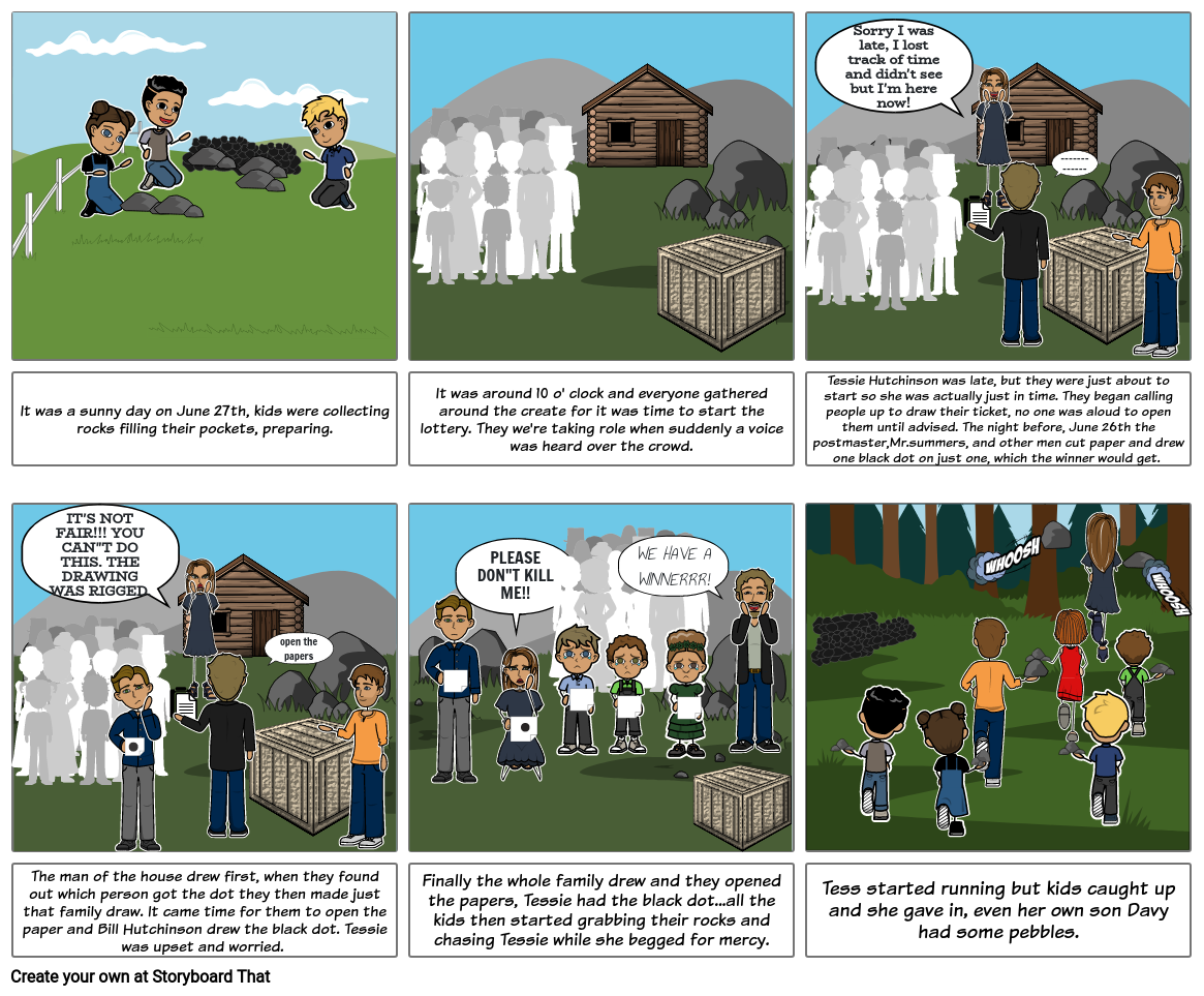 The lottery Graphic Novel Storyboard by 4b6be6f5