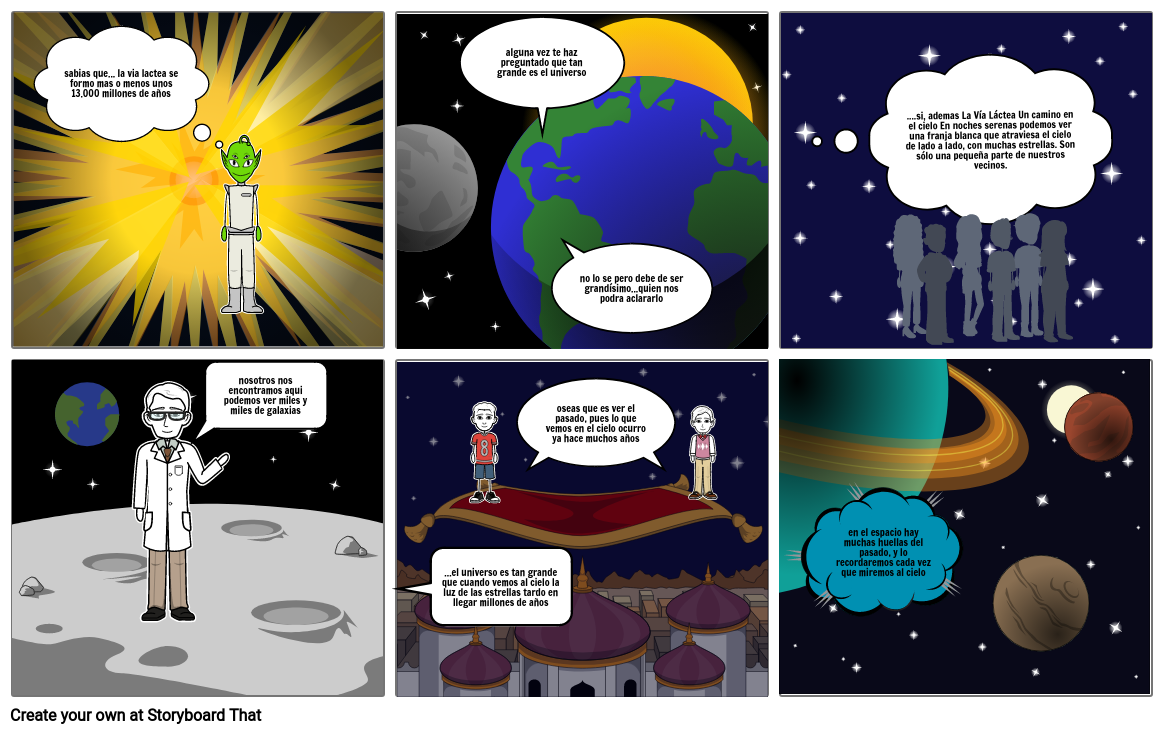 Creación del Universo Storyboard by 4bb6e1d4