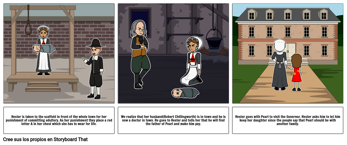 Scarlet Letter Three Scenes Storyboard By 4c11d162