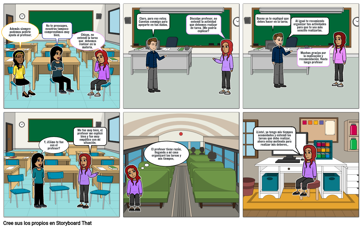 Docente-estudiante Storyboard by 4c16a0bb