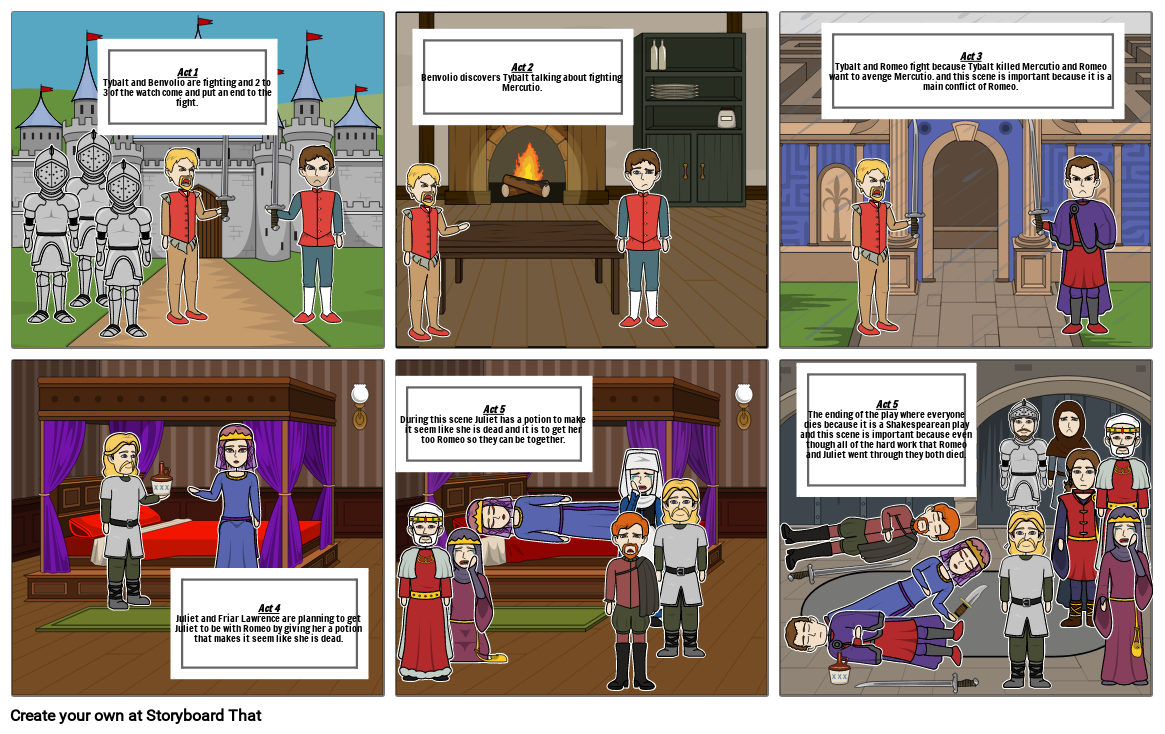 Romeo and Juliet comic Storyboard by 4c955215