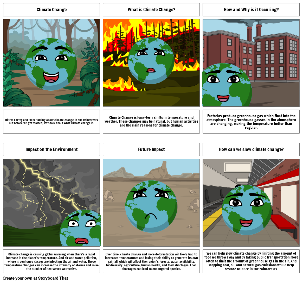 Climate Change Storyboard By 4cb71108