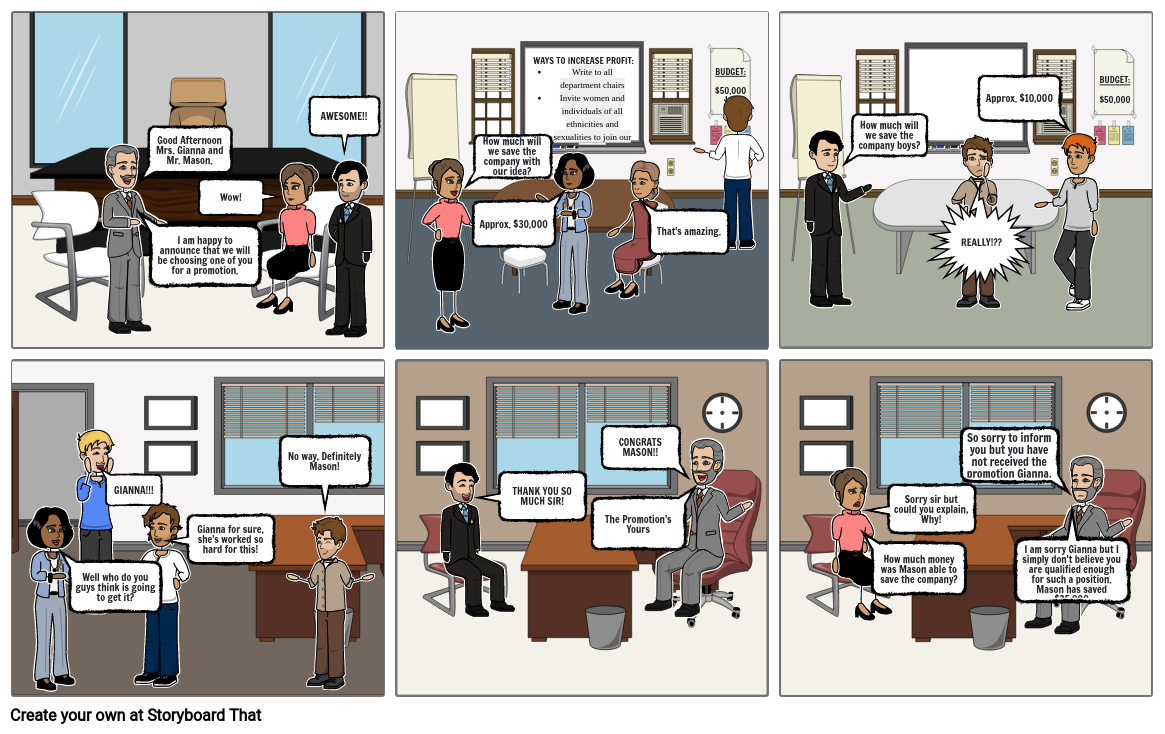 Gender Inequality Storyboard by 4cf6fa79