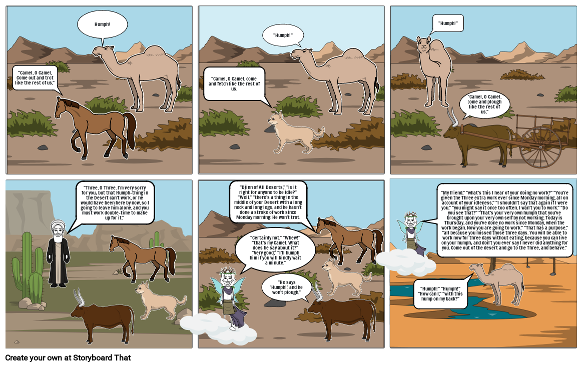 How the Camel got it's Hump Storyboard por 4d07860c