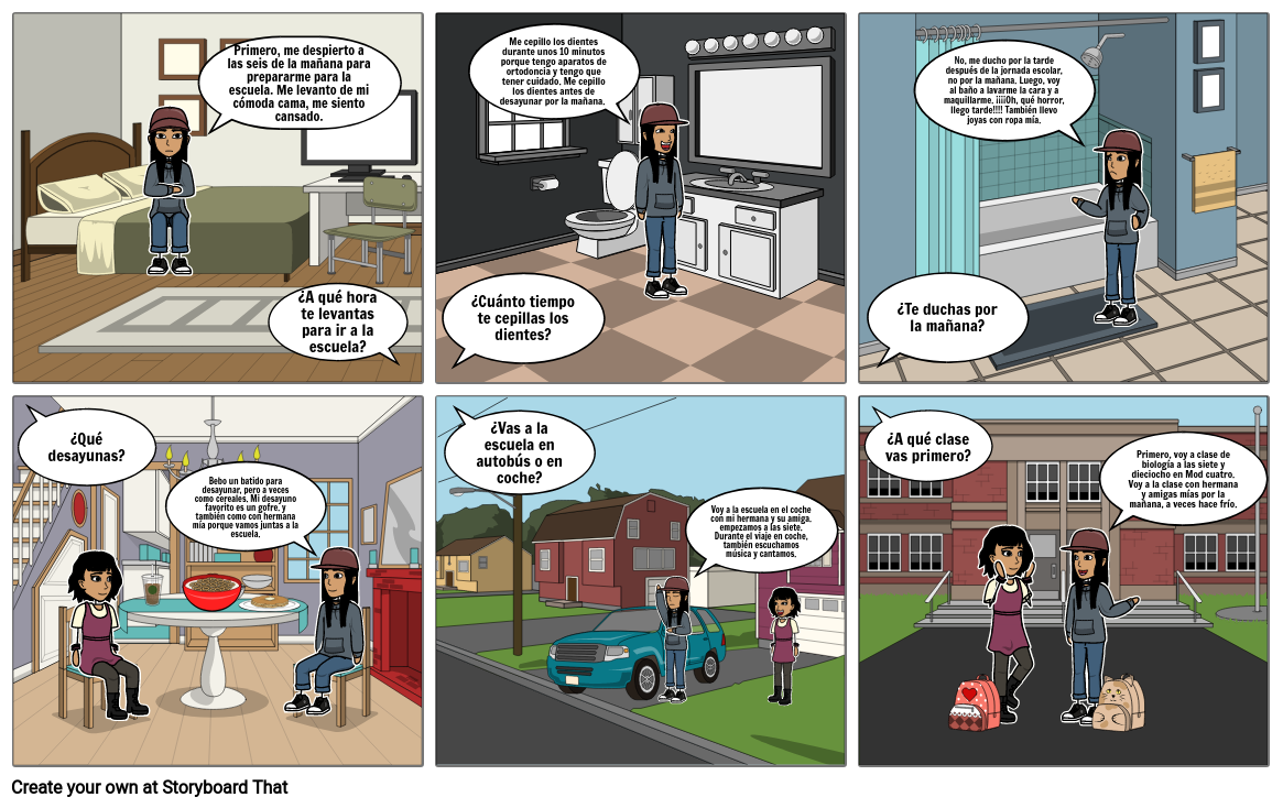 Mi Rutina Storyboard By 4d3e12a6