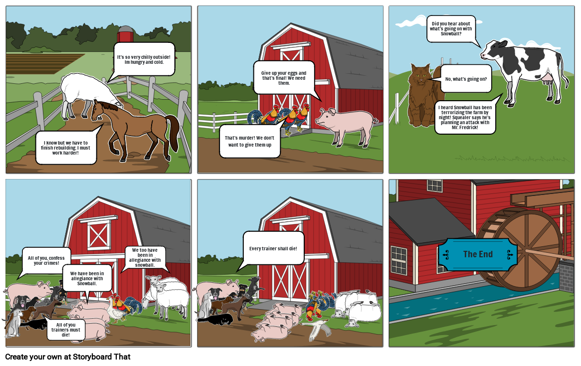 Animal Farm Chapter 7 Storyboard By 4d94078e