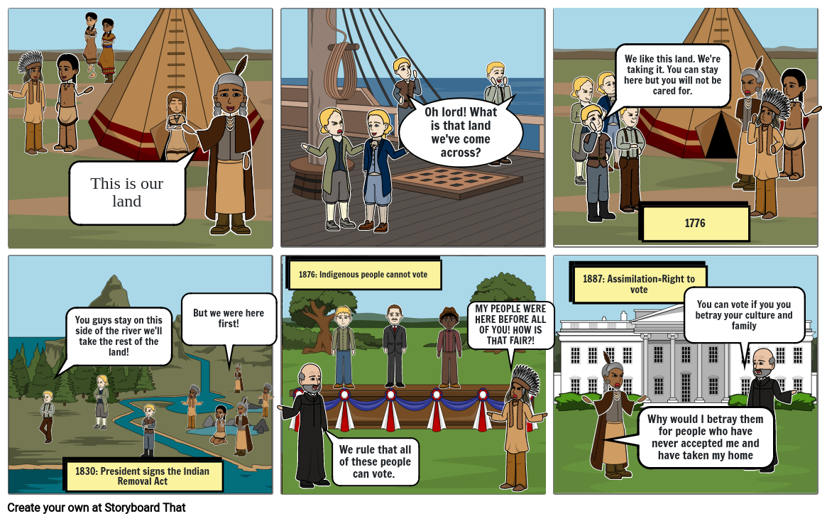 Native Americans Voting rights Storyboard by 4dac164f