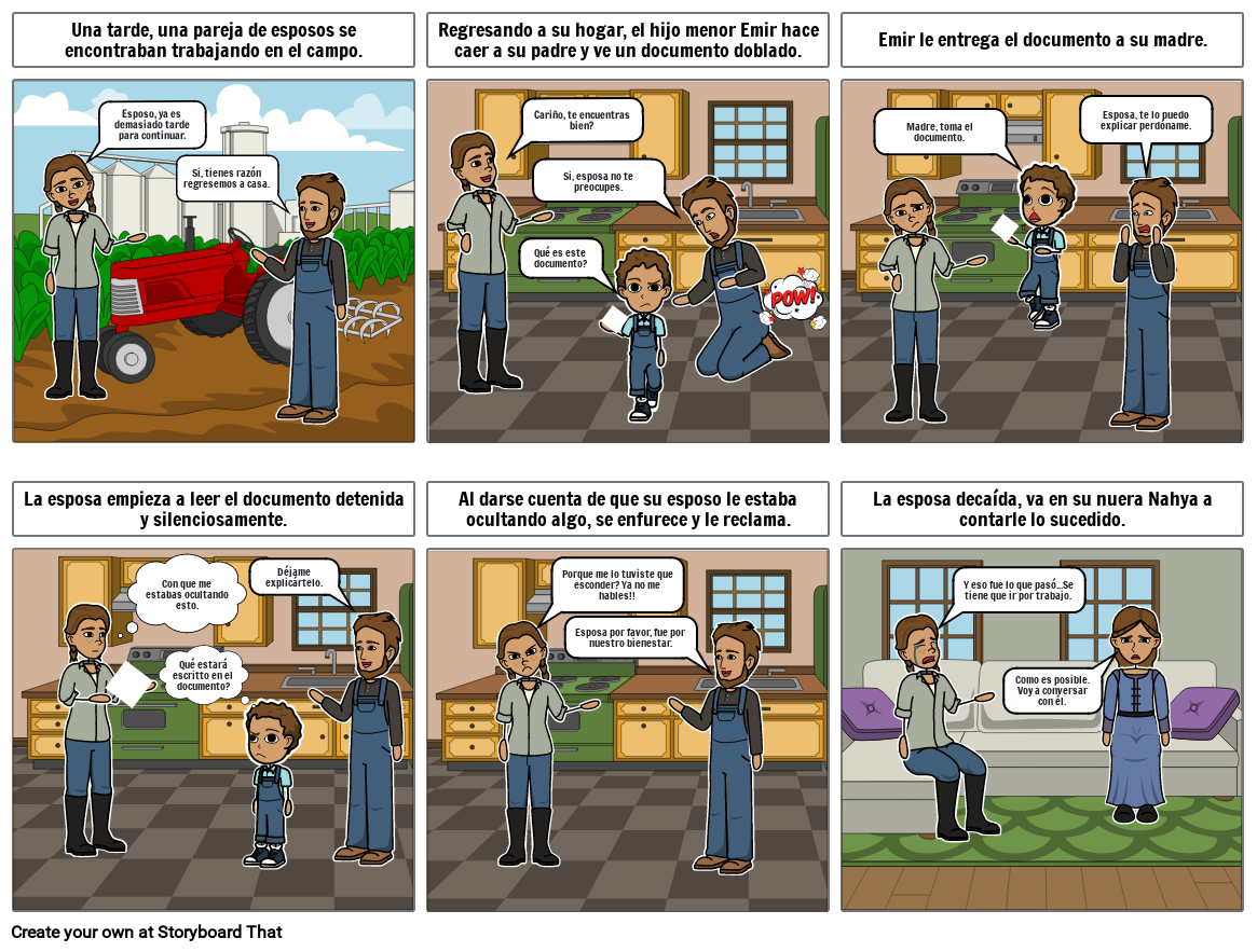 "LA INGRATITUD DEL TRABAJADOR" Storyboard By 4dcc3881