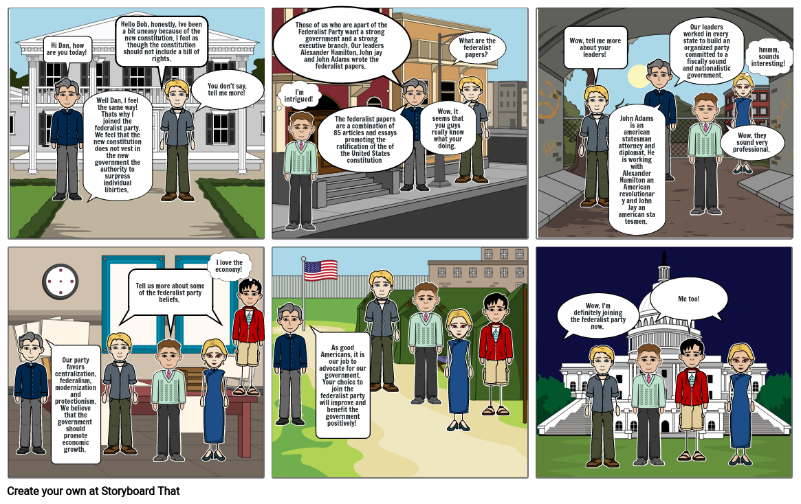 U.S Gov: Political Party Cartoon Storyboard by 4dd95159