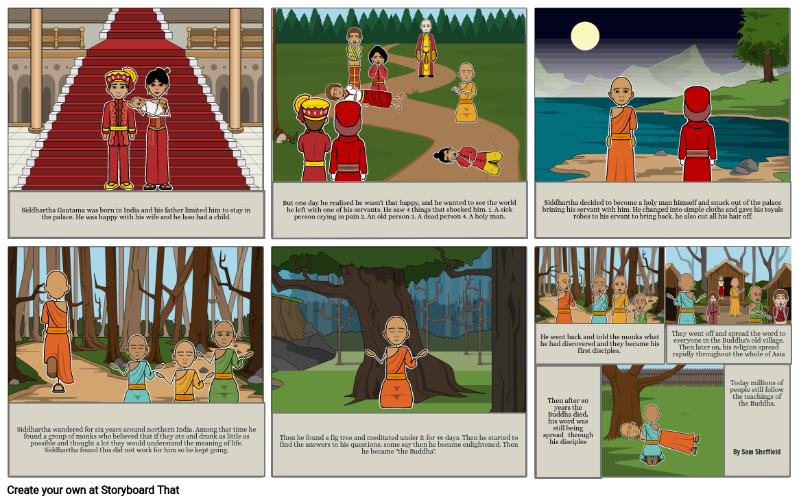 Life of Buddha Storyboard by 4de3f50d